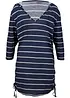 T-shirt long de plage à capuche en viscose, bonprix