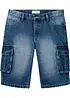 Bermuda cargo en jean, coupe loose, bonprix