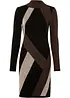 Jacquard-Strickkleid mit modernen Streifen, bonprix