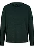 Pull en maille chiné à col rond, bonprix