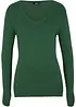 Pull col en V en fine maille, bonprix