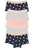 Lot de 5 culottes avec coton doux, bonprix