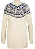 Pull norvégien avec fentes latérales, bonprix