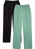Lot de 2 pantalons de pyjama 100% coton, bonprix