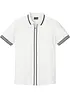 Polo zippé en maille piquée 100% coton, bonprix