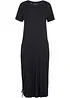Robe midi en jersey de viscose avec poches et base froncée, bonprix