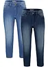 Lot de 2 jeans slim, longueur 3/4, taille mi-haute, bonprix