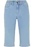 Bermuda slim en jean, taille haute, bonprix