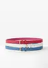 Lot de 3 ceintures, bonprix