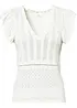 T-shirt fluide en maille ajourée, bonprix