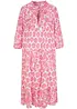Robe longue froissée en coton avec poches, bonprix