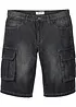 Bermuda cargo en jean, coupe loose, bonprix