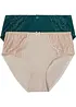 Lot de 2 culottes maxi avec une dentelle délicate, bonprix