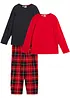 Pyjama 100% coton (ens. 3 pces), bonprix