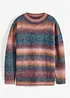 Pull en maille contenant de la laine, effet tie & dye, bonprix