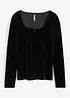 T-shirt manches longues en velours doux, bonprix