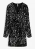 Robe à sequins en velours doux, bonprix