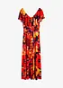 Maxikleid mit Volant und Gürtel, bonprix