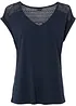 T-shirt en viscose et dentelle, bonprix