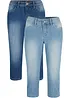 Capri-Komfort-Stretch-Jeans, 2-er Pack, bonprix