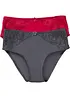 Lot de 2 slips Maxi avec dentelle, bonprix