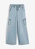 Cargo Jeans Mid Waist, Wide Leg, bonprix