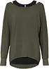 T-shirt long et top en viscose extensible, bonprix
