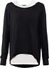 T-shirt long et top en viscose extensible, bonprix