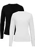 Langarmshirt mit reiner Bio-Baumwolle (2er Pack), bonprix