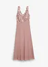 Robe longue brodée de sequins, bonprix