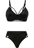 Brassière et string ouvert avec wet look (Ens. 2 pces.), bonprix