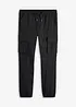 Pantalon droit loose à poches cargo et taille élastiquée, bonprix