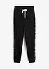 Pantalon en molleton avec lien à nouer et message imprimé, bonprix