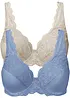 Lot de 2 soutiens-gorge à armatures avec dentelle, bonprix