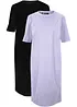 Oversize-T-Shirtkleid aus reiner Baumwolle (2er Pack), bonprix