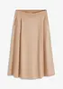 Jupe midi à taille élastiquée, bonprix