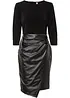 Robe bi-matière avec haut en jersey, bonprix
