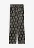 Pantalon palazzo imprimé avec taille élastiquée, bonprix