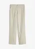 Pantalon taille haute en lin et viscose, bonprix