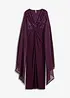 Robe de soirée à sequins et manches en crêpe, bonprix