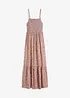 Robe longue smockée, bonprix