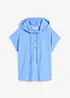 T-shirt col Henley à capuche, bonprix