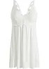 Nuisette en viscose avec broderies anglaises, bonprix