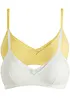 Gepolstertes Bralette ohne Bügel mit Bio-Baumwolle (2er Pack), bonprix
