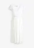 Robe de mariée de grossesse avec ceinture en crêpe et dentelle, bonprix
