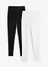 Lot de 2 leggings 100% coton, bonprix