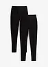 Lot de 2 leggings 100% coton, bonprix