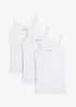 Lot de 3 tops à fines bretelles 100% coton, bonprix