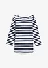 T-shirt à encolure bateau, bonprix