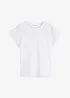 T-shirt à broderie ajourée, bonprix